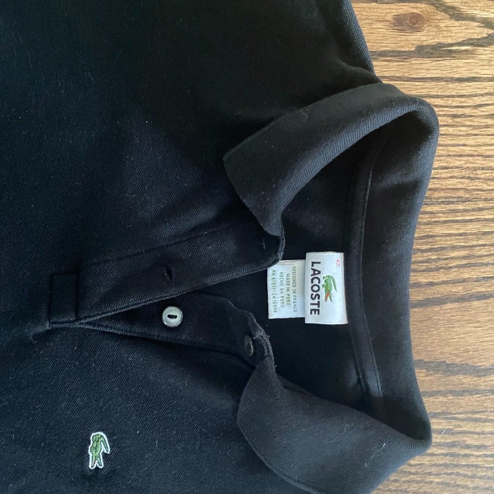 Black Lacoste Polo Size 42